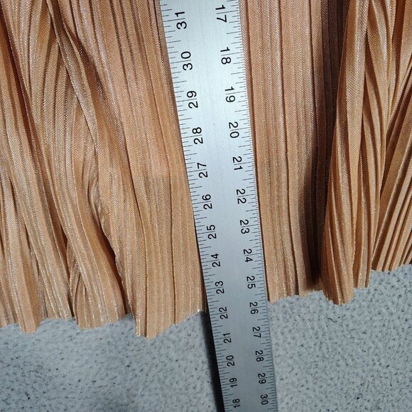 Maeve By Anthropologie Ambra Midi Skirt Women's Small Rose Gold Metallic Pleated - Picture 6 of 11